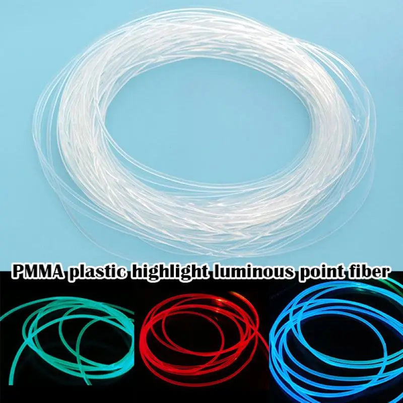 Long 1M PMMA Side Glow Optic Fiber Cable 1.5mm/2mm/3mm Diameter for Car LED Lights Bright Party Light Decoration Ceiling