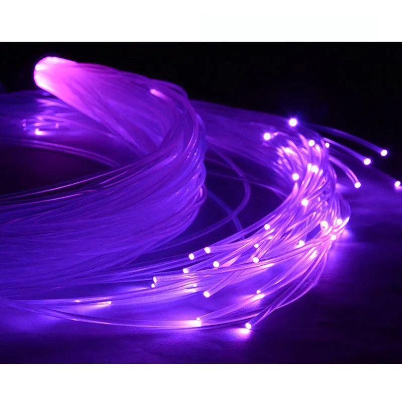 Hot Sales 1～5 Meter 0.5mm End Glow PMMA Fiber Optic Cable For DIY LED Star Ceiling Light Free Shipping