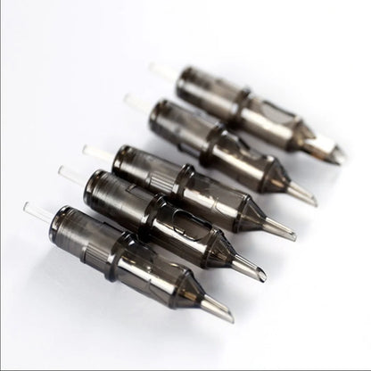 10pcs 0.35MM  Disposable Semi Permanent Makeup Tattoo Cartridge Needle Eyebrow Tattoo Pen Machine Supplies M1 RS RL RM Brown New