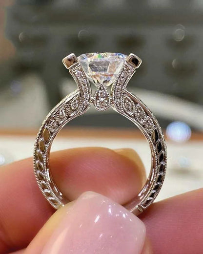 Radiant Elegance Zircon Ring