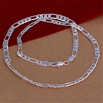 Elegant Sterling Silver Flat Necklace