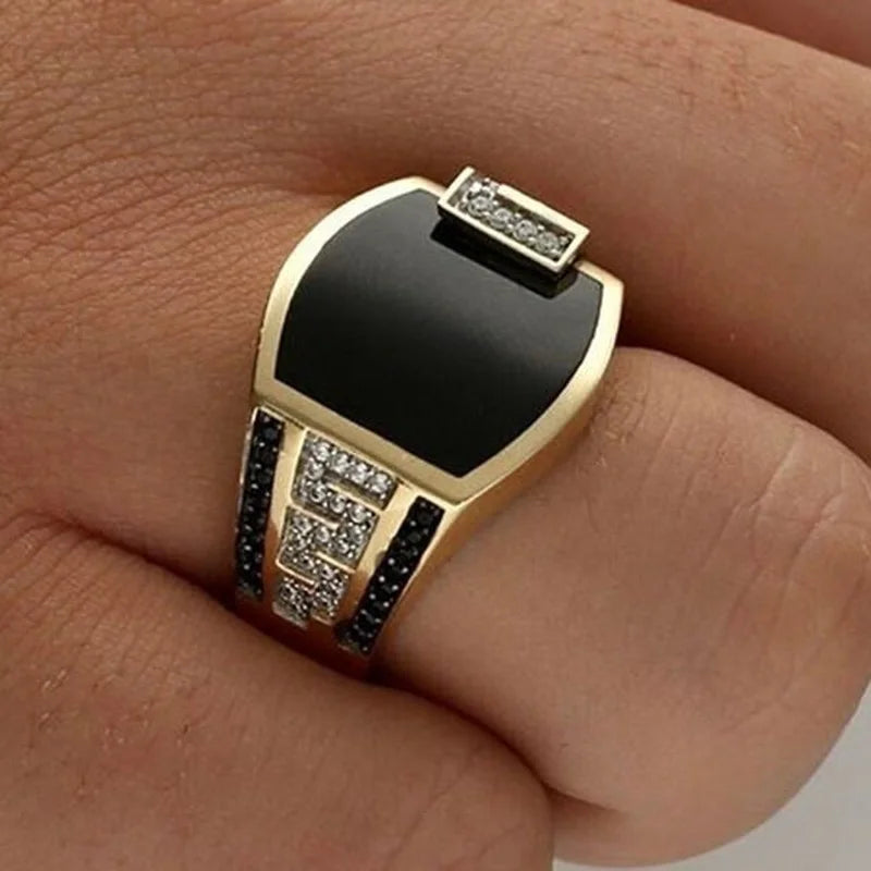 Classic Men's Ring Fashion Metal Gold Color  Jewelry