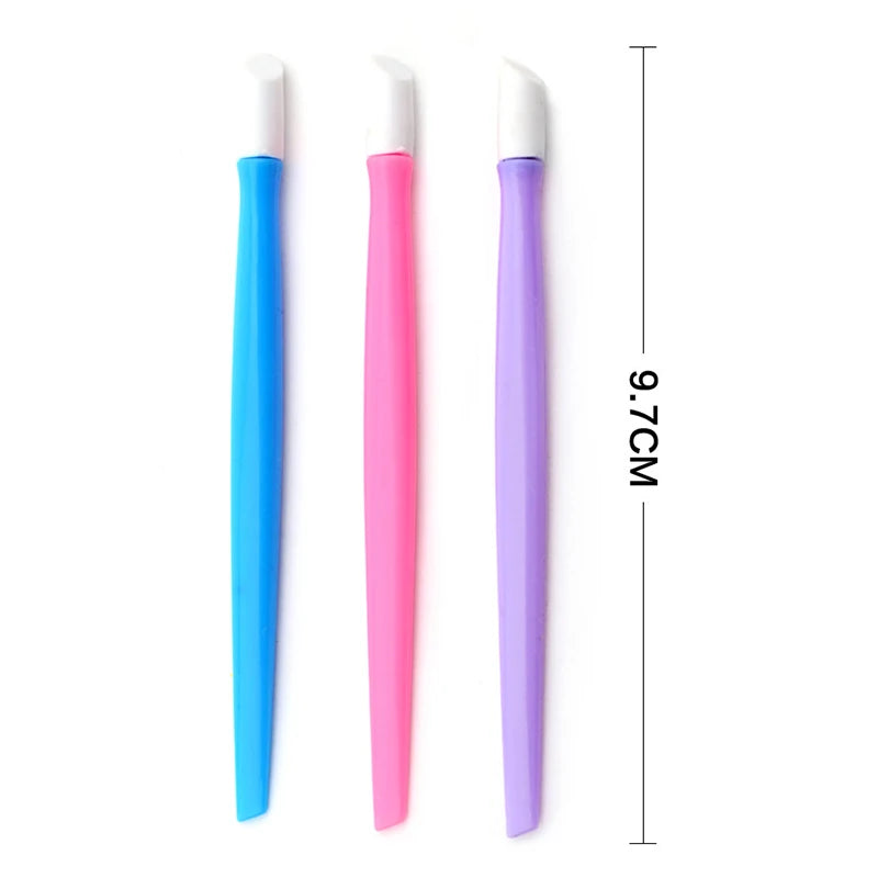 Nail Cuticle Pusher Trimmer Dead Skin Remover Plastic Rubber Professional Nail Art Care Tool Set Manicure Accessories