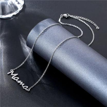 Mother's Day Mama Letter Pendant Necklace For Women Mom Nameplate Clavicle