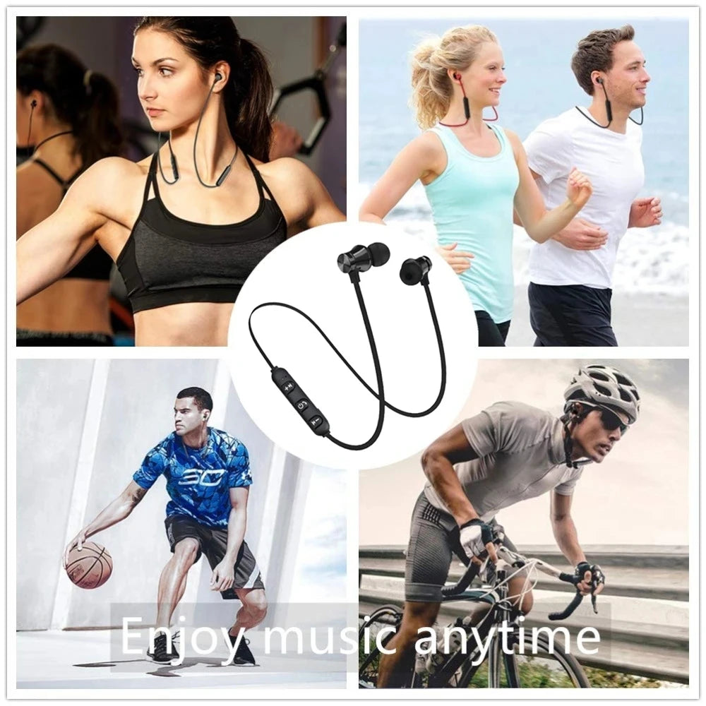 Magnetic Wireless Earphone Bluetooth Earphone Stereo Sports Waterproof Earbuds Wireless in-ear Headset with Mic Free shipping