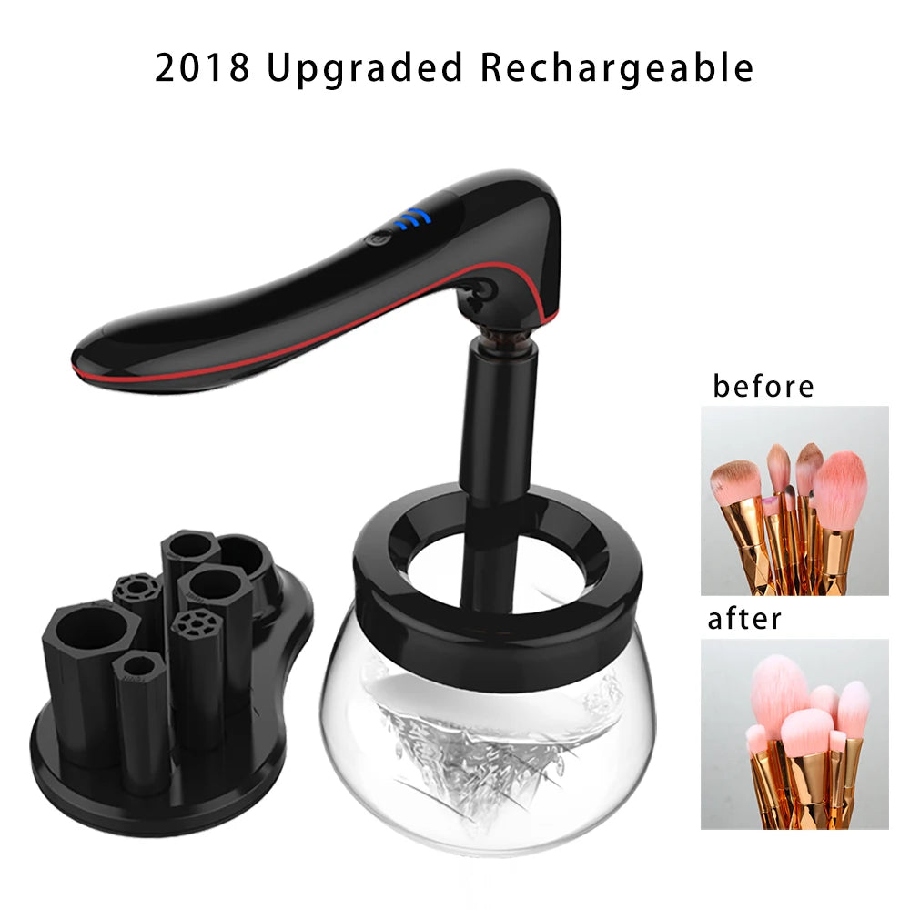 High quality electric USB charging 3 speeds automatic ultrasonic machine makeup brush cleaner