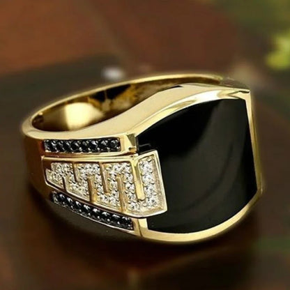 Classic Men's Ring Fashion Metal Gold Color  Jewelry