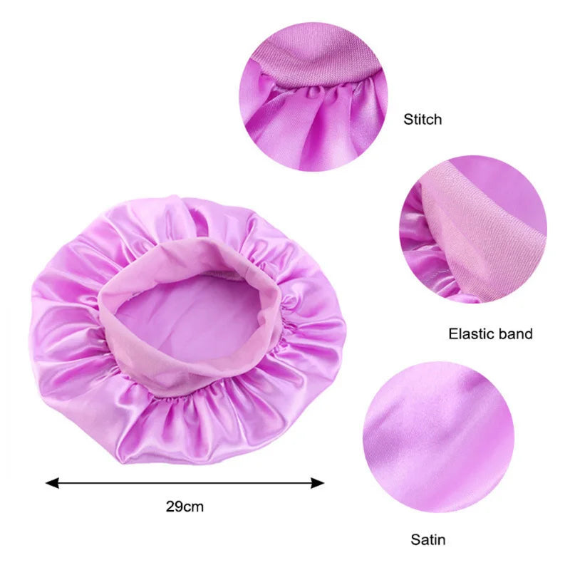 Silky Satin Kids Turban Cap