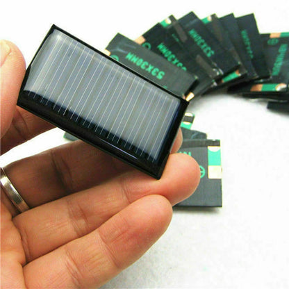 Pack Of 10 Mini Small Power Solar Cells Panel 5V 30mA 53X30mm For DIY Electronics For Home Projects And Science Projects