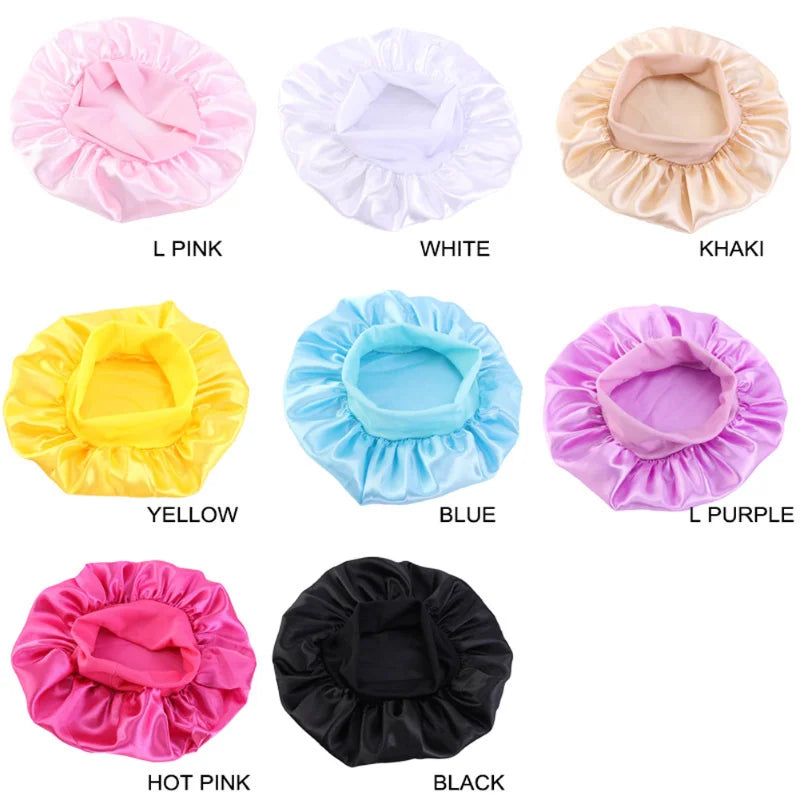 Silky Satin Kids Turban Cap