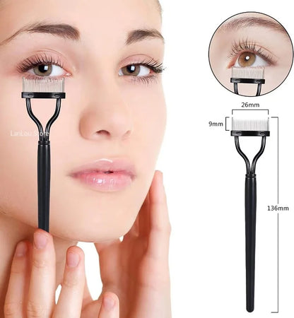 1pc Eyelash Separator Metal Teeth Foldable Eye lash Curler Beauty Makeup Stainless Eyelashs Brush Comb Mascara Curl Make up Tool