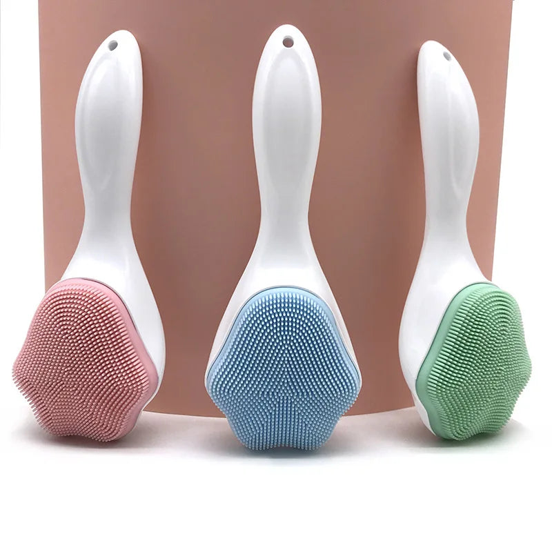 Cute Cat Paw Silicone Face Cleansing Brush Scrubber Manual Facial Deep Cleaner Makeup Removal Blackhead Pore Exfoliating Tool