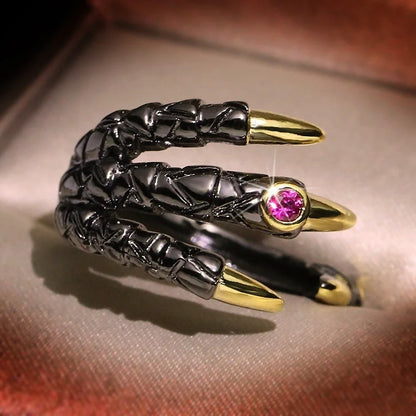 Vintage Metal Dragon Claw Ring