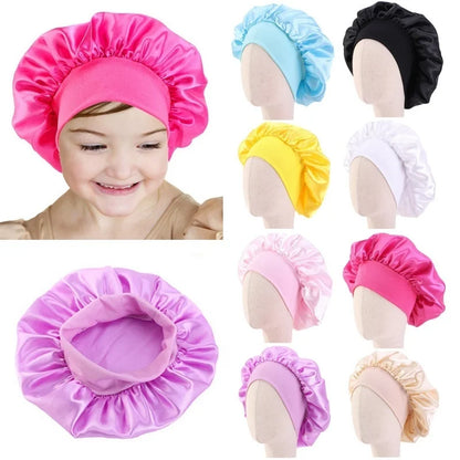 Silky Satin Kids Turban Cap