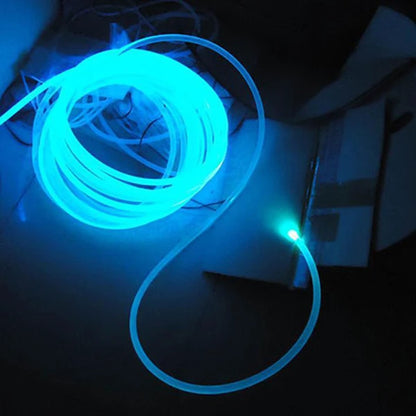 Long 1M PMMA Side Glow Optic Fiber Cable 1.5mm/2mm/3mm Diameter For Car LED Lights Bright