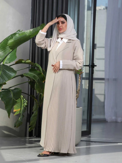 Eid Muslim Party Abaya for Women Ramadan Cardigan Pleated Long Dress Morocco Kaftan Vestidos Largos Dubai Robe Jalabiya 2024