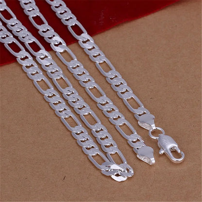 Elegant Sterling Silver Flat Necklace