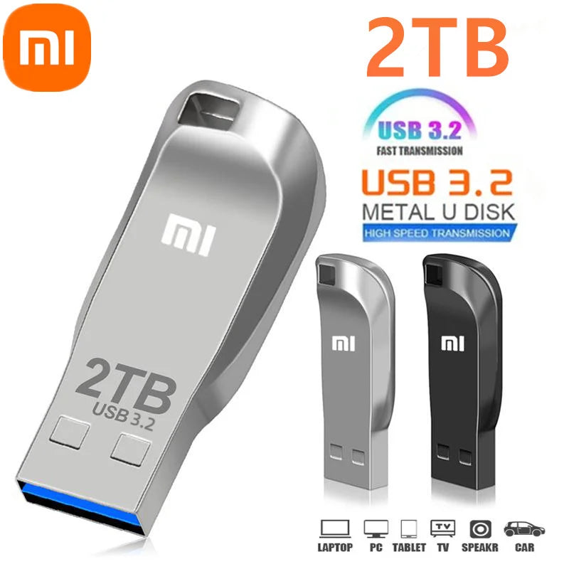 Pen Drive 2 TB USB 3.2 Flash Metal Drive 1TB Large Capacity High-Speed Transfer Storage Waterproof Memory U Disk Original