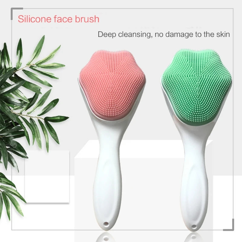 Cute Cat Paw Silicone Face Cleansing Brush Scrubber Manual Facial Deep Cleaner Makeup Removal Blackhead Pore Exfoliating Tool