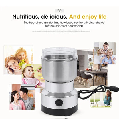 Powerful Grains Spices Portable Electric Grinder Cereals Coffee Bean Dry Food Grinder Mill Grinding Machine 4 Blades