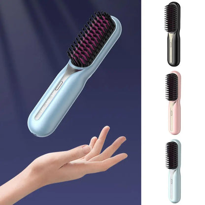 Cordless Electric Hair Brushes Straightener Brush Ionic Heat Comb For Women Travel Portable Dryer And Straightening Brush S M6Q8