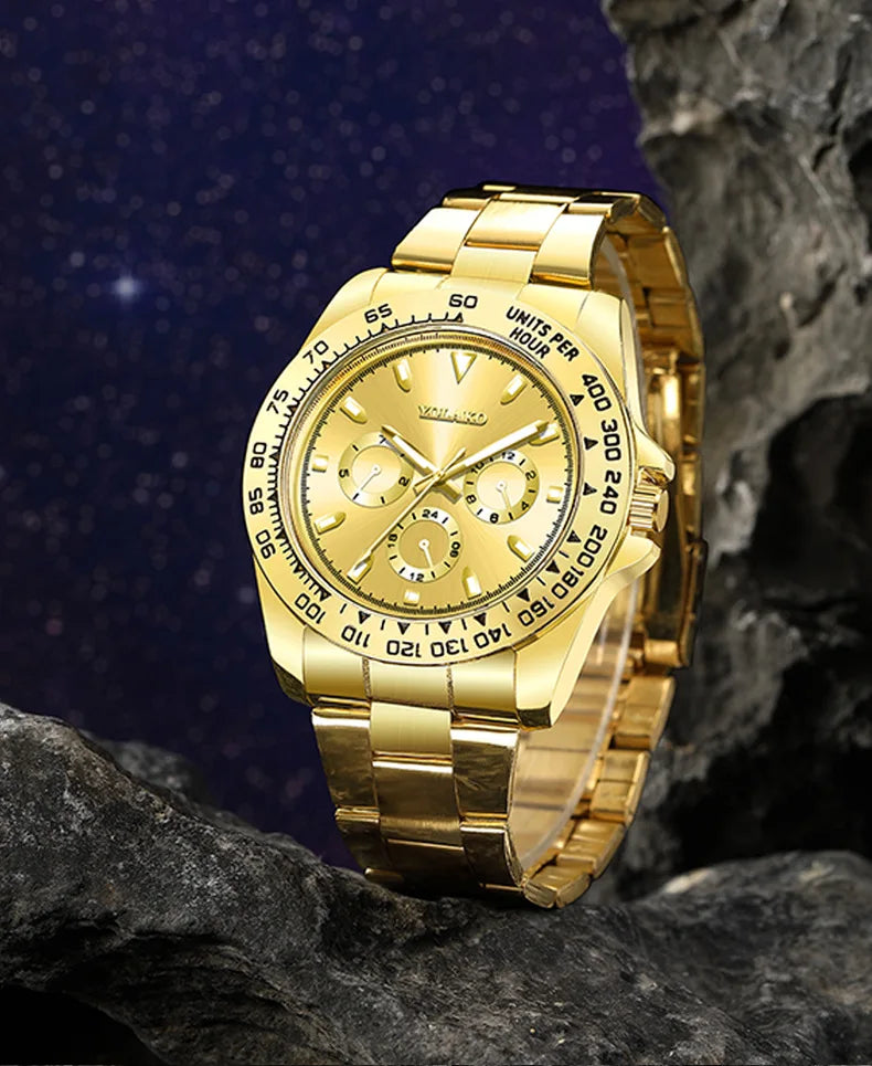 Luxury Gold Stainless Steel Men's Watch