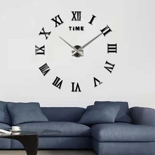 New 3D Roman Numeral Clock Sticker Fashion  Clocks Watch Home