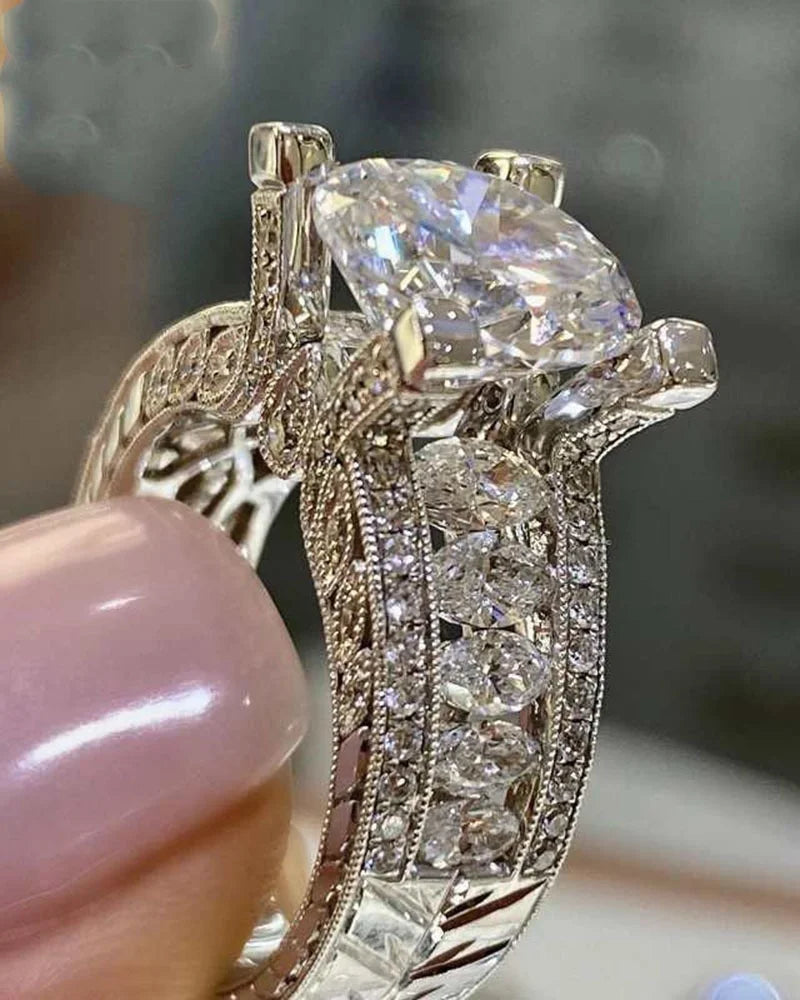 Radiant Elegance Zircon Ring