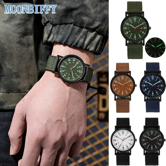 Watch Men Simple Nylon Band Male Quartz Wrist Watches