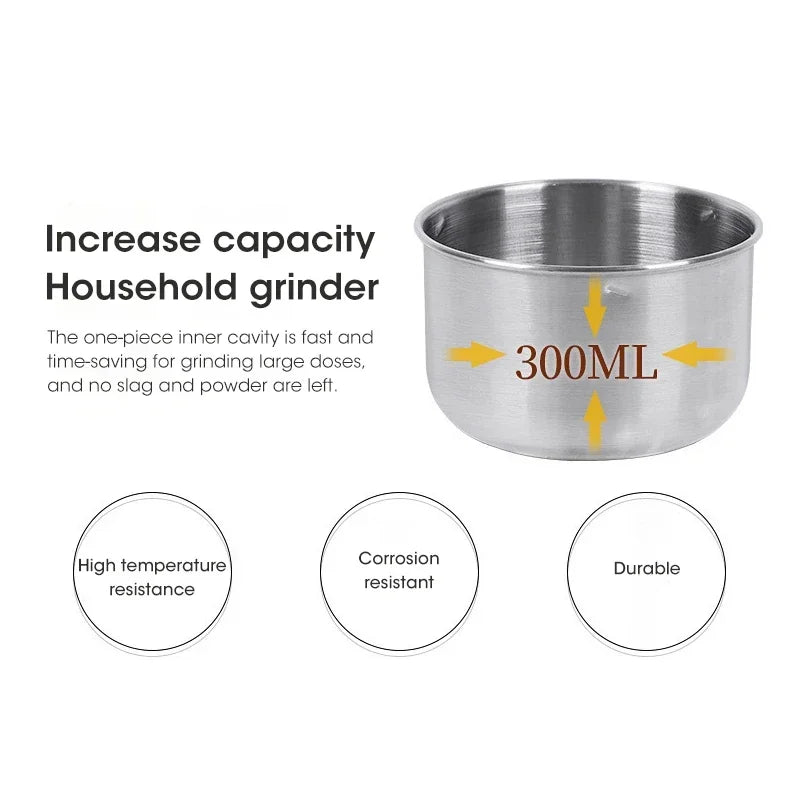 Powerful Grains Spices Portable Electric Grinder Cereals Coffee Bean Dry Food Grinder Mill Grinding Machine 4 Blades