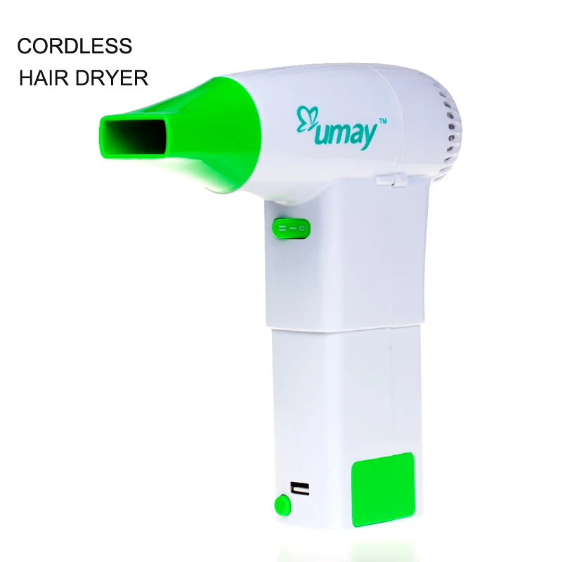 Portable Wireless Hair Dryer with Charging USB Battery Hot and Cold Blower Suitable for Outdoor Baby Pet Personal Care  Tools