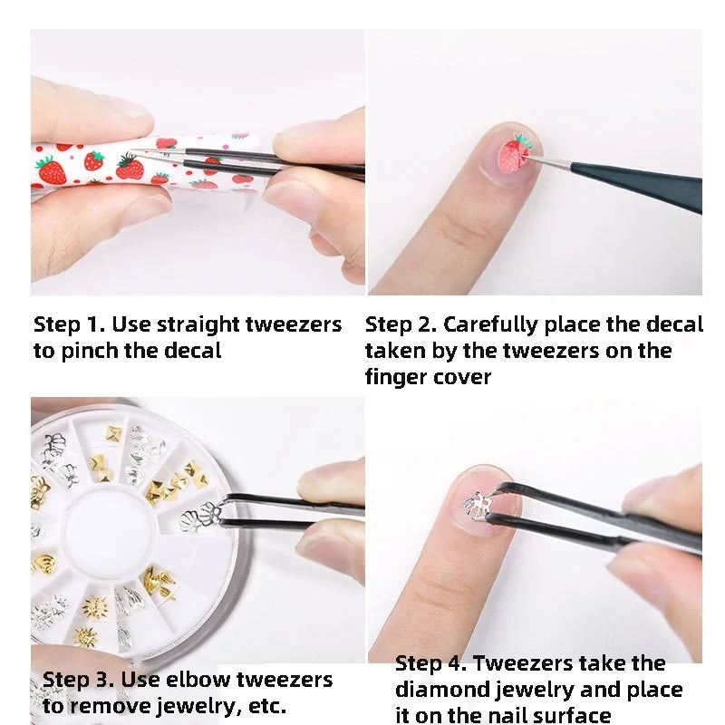 Tweezers Set False Eyelash Extension