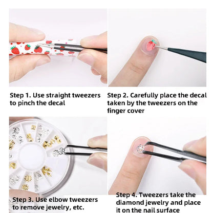 Tweezers Set False Eyelash Extension