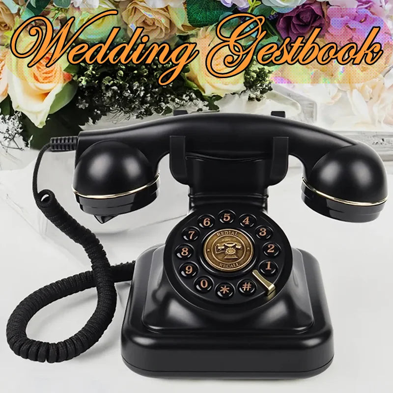 European wedding guestbook phone birthday party guest voice message book audio blessing memoirs to capture beautiful moments