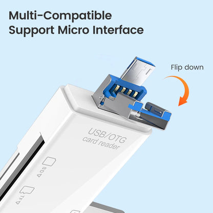 USB3.0 Card Reader 6 in 1 OTG Multifunction Type C Micro TF SD USB Card Reader