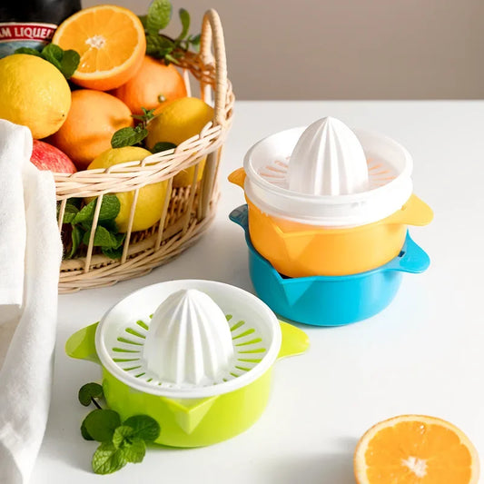 Portable Lemon Orange Manual Juicers Manual Plastic Fruit Tool Kitchen Accessories Tools Citrus 100% Raw Hand Pressed Juice Make