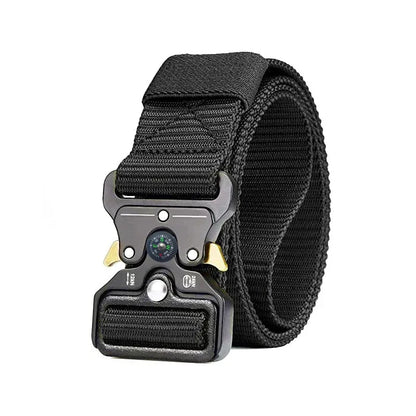 Men Belt Army Outdoor Hunting Tactical Outdoor Mountaineering Multifunctional Tactical Nylon Canvas Woven Trouser Belt