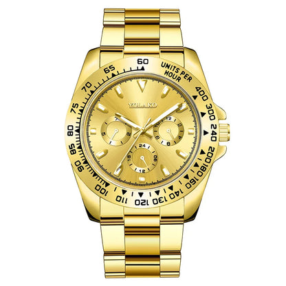 Luxury Gold Stainless Steel Men's Watch