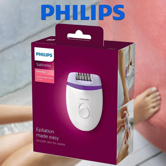 Philips  Epilator Beauty Satinelle Compact Portable Electric Women Men Essential Corded Painless Face Body Hair Removal Machine