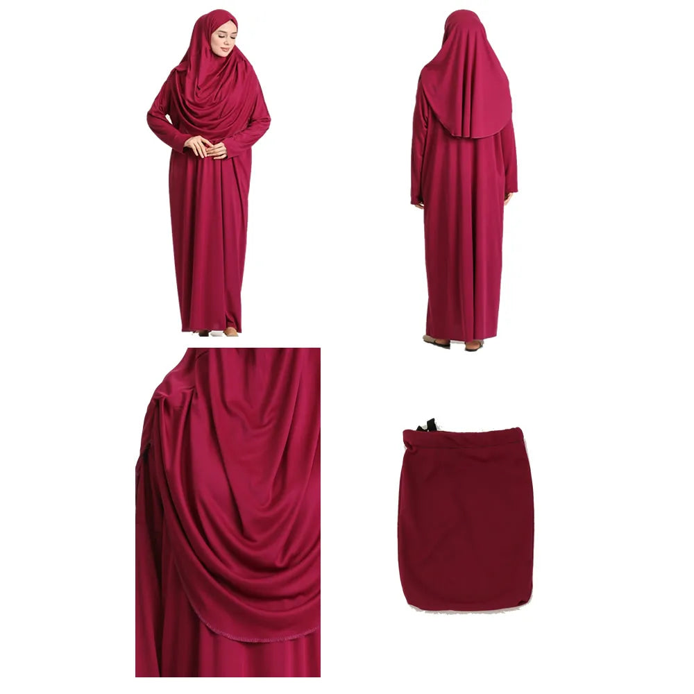 Turkey Muslim Prayer 5 Color Garment Dress Women Hijab Long Abaya Gown  Niqab  Jilbab  Dresses Islamic Clothes Full Cover Prayer Prayer Musulman Jurken Abayas