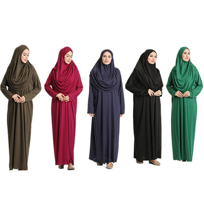 Turkey Muslim Prayer 5 Color Garment Dress Women Hijab Long Abaya Gown  Niqab  Jilbab  Dresses Islamic Clothes Full Cover Prayer Prayer Musulman Jurken Abayas