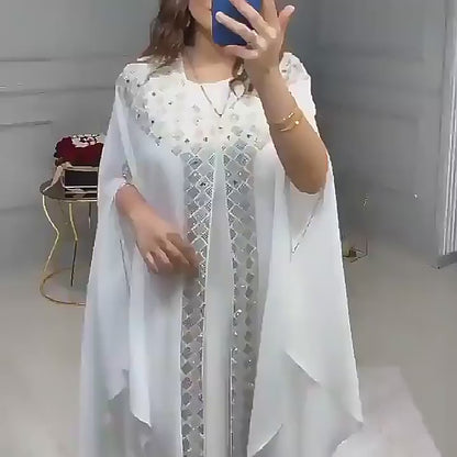 Abaya Dubai Women's Clothing. Muslim Robe. Arabian Turkish Rope Embroidery. Travel Evening Dress. Elegant Ladies' Dress. M-XXL